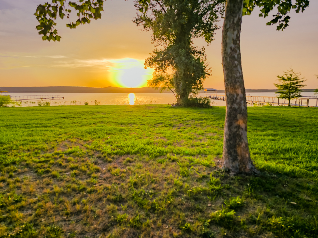 View from the Airport Road on the North End of Possum Kingdom, looking at the sunset over the Westside.