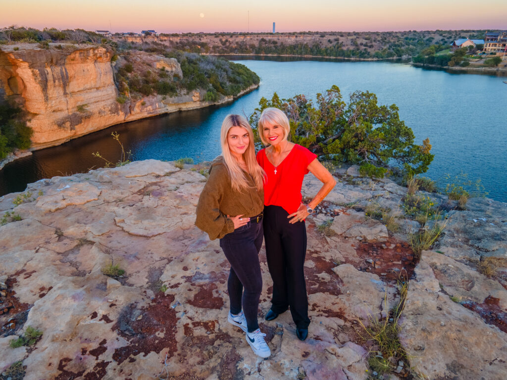 Maggie Burgess with Jessica Burgess at Hells Gate in Sportsmans World at Possum Kingdom Lake. 